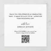 Moderner Minimalistischer Goldener Abschluss Dankeskarte (Rückseite)