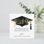 Moderner Minimalistischer Goldener Abschluss Dankeskarte (Stehend Vorderseite)