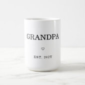Moderner Minimalistischer GrandPA Est zum ersten M Kaffeetasse (Mittel)
