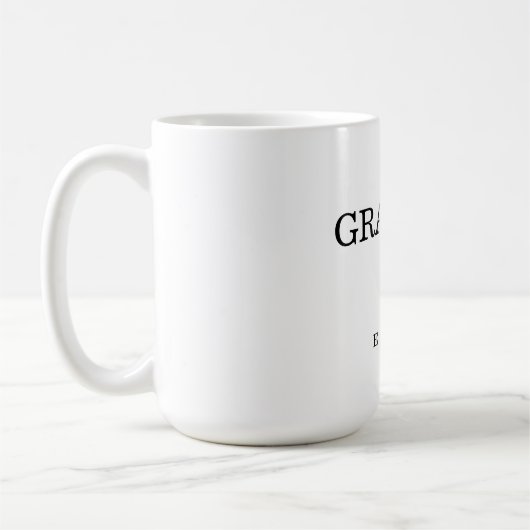 Moderner Minimalistischer GrandPA Est zum ersten M Kaffeetasse (Links)