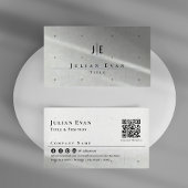 Moderner Minimalistischer, grau-grüner Betonbau Visitenkarte