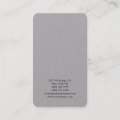 Moderner Minimalistischer grauer Hintergrund Elega Visitenkarte (Rückseite)