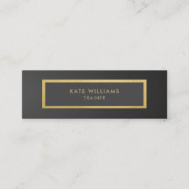 Moderner Minimalistischer grauer schwarzer Mini Visitenkarte