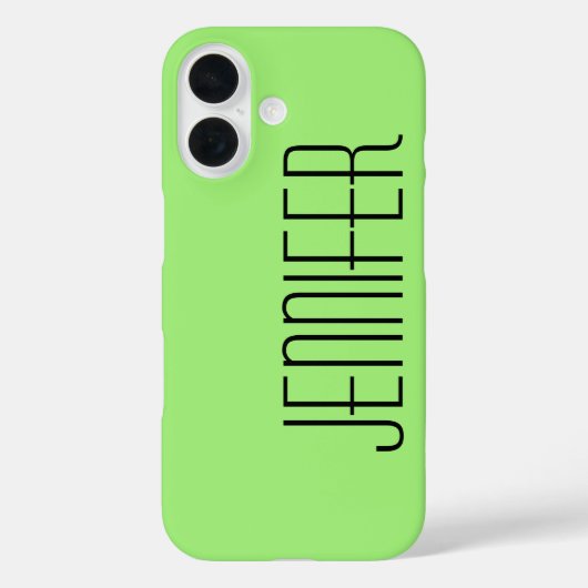 Moderner Minimalistischer, grüner, Personalisierte Case-Mate iPhone Hülle (Rückseite)