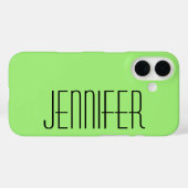 Moderner Minimalistischer, grüner, Personalisierte Case-Mate iPhone Hülle (Rückseite (Horizontal))
