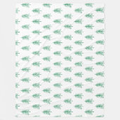 Moderner Minimalistischer Grüner Weihnachtsbaum Fleecedecke (Vorderseite)