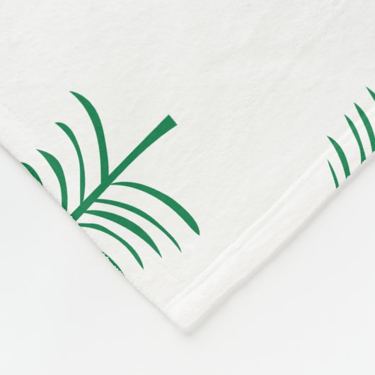 Moderner Minimalistischer Grüner Weihnachtsbaum Fleecedecke (Ecke)