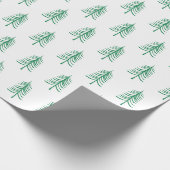 Moderner Minimalistischer Grüner Weihnachtsbaum Geschenkpapier (Ecke)