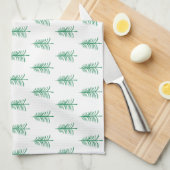 Moderner Minimalistischer Grüner Weihnachtsbaum Geschirrtuch (Viertel Falte)