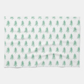 Moderner Minimalistischer Grüner Weihnachtsbaum Geschirrtuch (Horizontal)