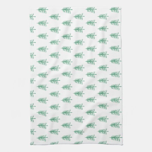 Moderner Minimalistischer Grüner Weihnachtsbaum Geschirrtuch (Vertikal)