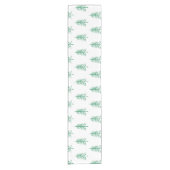 Moderner Minimalistischer Grüner Weihnachtsbaum Kurzer Tischläufer (Vorderseite)