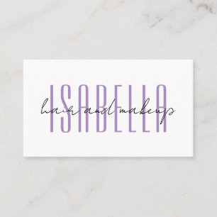 Moderner minimalistischer Haar-Make-up-Artist-Name Visitenkarte