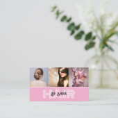 Moderner Minimalistischer Haarstylist Visitenkarte (Stehend Vorderseite)