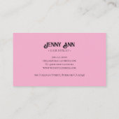 Moderner Minimalistischer Haarstylist Visitenkarte (Rückseite)