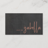 Moderner Minimalistischer Hair Stylist-Script-Name Visitenkarte (Vorderseite)