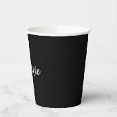 Moderner Minimalistischer Handgeschriebener Name Pappbecher (Links)