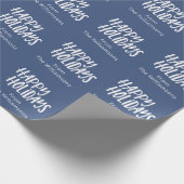 Moderner Minimalistischer Happy Holidays Einfache  Geschenkpapier (Ecke)