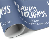 Moderner Minimalistischer Happy Holidays Einfache  Geschenkpapier (Rolleneckpunkt)