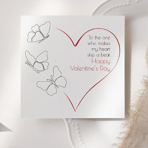 Moderner, minimalistischer Happy Valentines Day Feiertagskarte