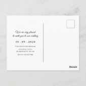 Moderner minimalistischer Herzenring Postkarte (Rückseite)