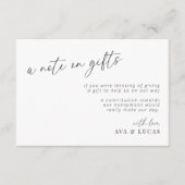 Moderner Minimalistischer Hinweis auf Honeymoon-Sp Begleitkarte (Vorderseite)