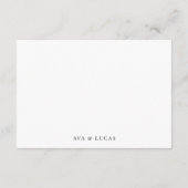 Moderner Minimalistischer Hinweis auf Honeymoon-Sp Begleitkarte (Rückseite)