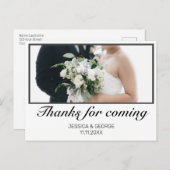 Moderner Minimalistischer Hochzeitsdanken für das  Postkarte (Vorne/Hinten)
