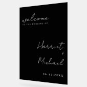 Moderner Minimalistischer Hochzeitsempfang Acrylschild (Winkel)