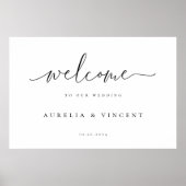 Moderner Minimalistischer Hochzeitsempfang Poster (Vorne)