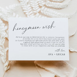 Moderner Minimalistischer Hochzeitsfonds Begleitkarte