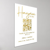 Moderner Minimalistischer Hochzeitsfonds QR-Code Foliendrucke (Ablage )