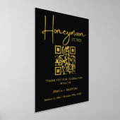 Moderner Minimalistischer Hochzeitsfonds QR-Code Foliendrucke (Ablage )