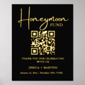 Moderner Minimalistischer Hochzeitsfonds QR-Code Foliendrucke (Vorderseite)