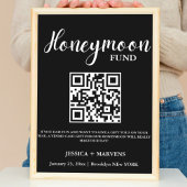 Moderner Minimalistischer Hochzeitsfonds QR-Code Poster