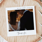 Moderner minimalistischer Hochzeitsplatz Danke Kar Ankündigung