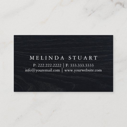 Moderner Minimalistischer Holzbrettantrieb Berufli Visitenkarte (Rückseite)