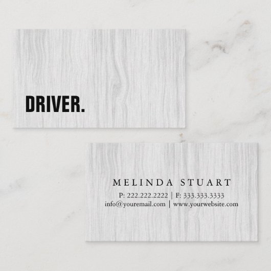 Moderner Minimalistischer Holzbrettantrieb Berufli Visitenkarte (Vorne/Hinten)