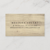 Moderner Minimalistischer Holzbrettantrieb Berufli Visitenkarte (Rückseite)