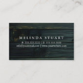 Moderner Minimalistischer Holzbrettantrieb Berufli Visitenkarte (Rückseite)