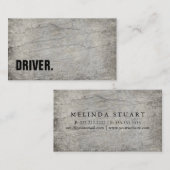 Moderner Minimalistischer hölzerner Brett FAHRER Visitenkarte (Vorne/Hinten)