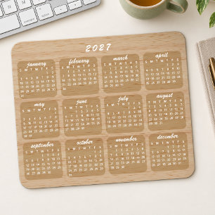 Moderner minimalistischer Holzkorn-Stil 2027 Kalen Mousepad