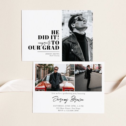 Moderner Minimalistischer horizontaler Abschluss m Einladung