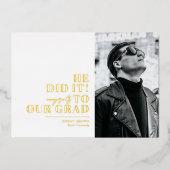 Moderner Minimalistischer horizontaler Abschluss m Folieneinladung (Vorderseite)