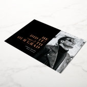 Moderner Minimalistischer horizontaler Abschluss m Folieneinladung (Gedreht)