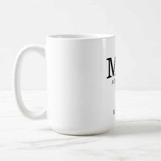 Moderner Minimalistischer Individuelle Name "Mrs.  Kaffeetasse (Links)