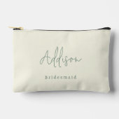 Moderner Minimalistischer Individuelle Name Script Zubehörtasche (Vorderseite)