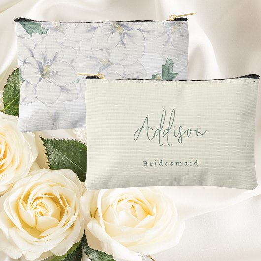 Moderner Minimalistischer Individuelle Name Script Zubehörtasche