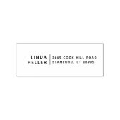 Moderner Minimalistischer Individuelle Name und Rü Gummistempel (Prägung)