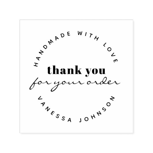 Moderner Minimalistischer Individuelle Name Vielen Permastempel (Design)